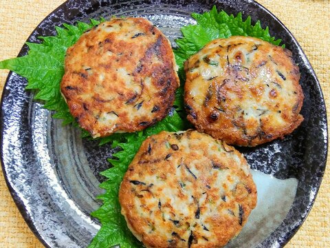 みょうがとひじきの豆腐ハンバーグ